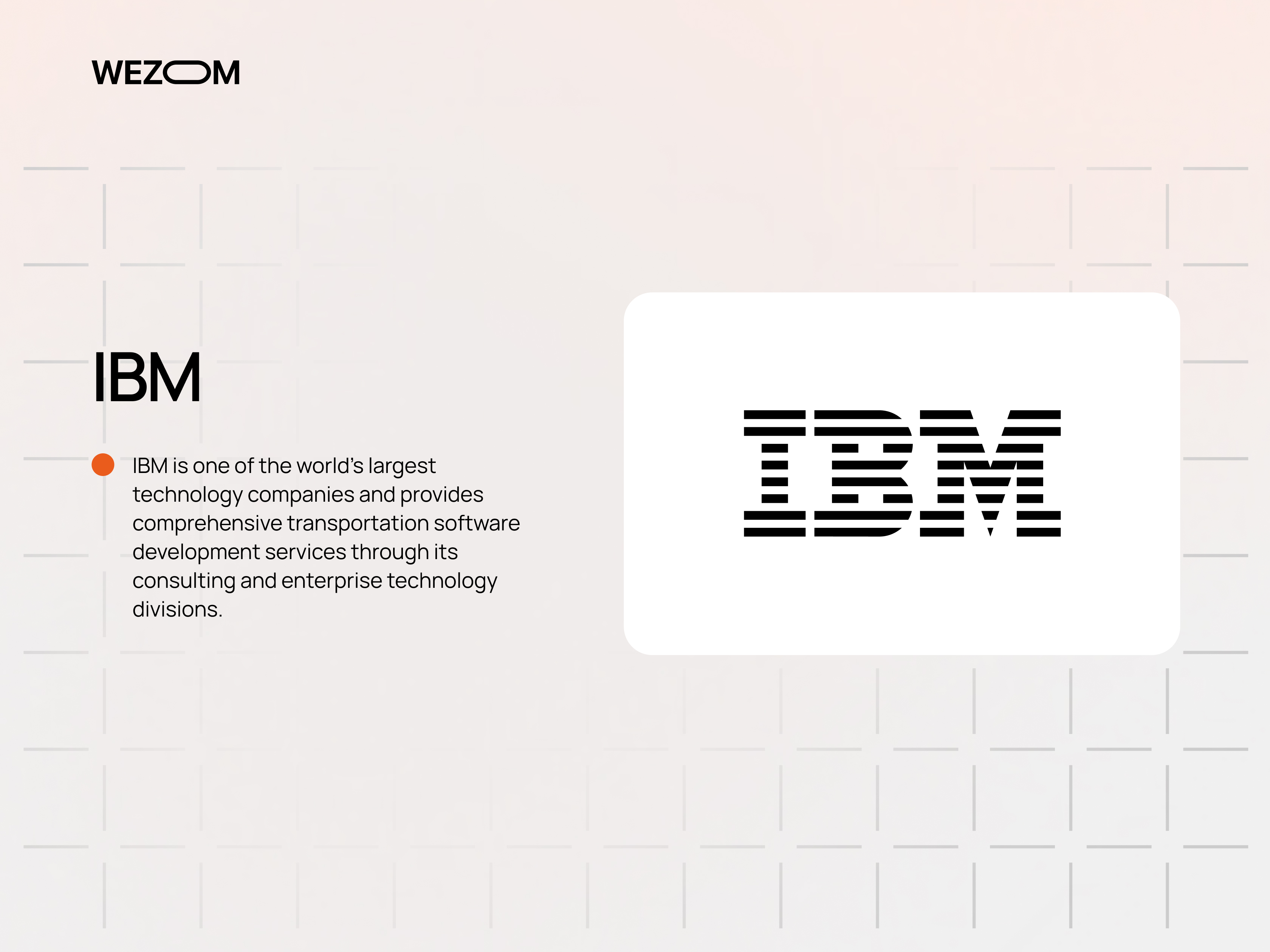 IBM transportation software development services provider for enterprise logistics and supply chain solutions